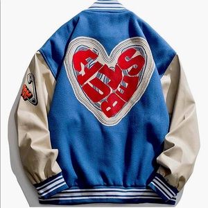 Vintage blue varsity jacket